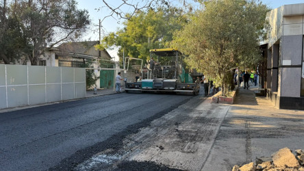 Nizami rayonunda yol infrastrukturunun yenilənməsi işləri davam etdirilir