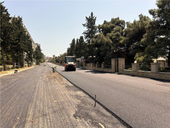 Nizami rayonunda yol infrastrukturunun yenilənməsi işləri davam etdirilir - 10.08.2026