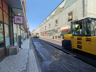 Nizami rayonunda yol infrastrukturunun yenilənməsi işləri davam etdirilir - 08.07.2026