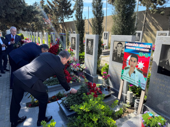 Aprel döyüşləri şəhidi Urfan Vəlizadənin məzarı ziyarət edilib - 02.04.2026