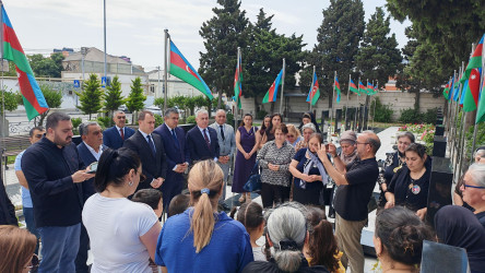 Vətən müharibəsi şəhidi Alı Həsənlinin doğum günündə məzarı ziyarət edilib - 22.06.2026