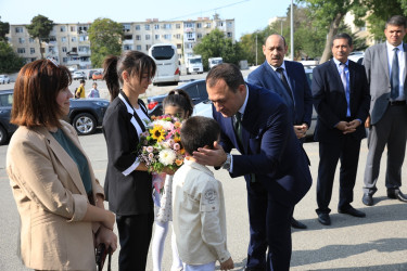 Vətən Müharibəsi Qəhrəmanı şəhid mayor Amid Heydərovun adını daşıyan küçənin ünvan lövhəsinin açılışı  - 28.09.2023