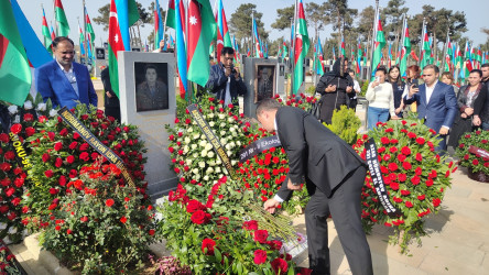 Vətən Müharibəsi Qəhrəmanı, şəhid baş leytenant Azad Hümbətovun məzarı ziyarət edilib - 27.10.2023