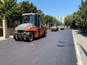 Nizami rayonunda yol infrastrukturunun yaxşılaşdırılması istiqamətində işlər davam etdirilir - 21-07-2026