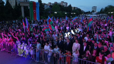 Nizami rayonunda Milli Qurtuluş Gününə həsr olunmuş bayram konserti keçirilib - 12.06.2026