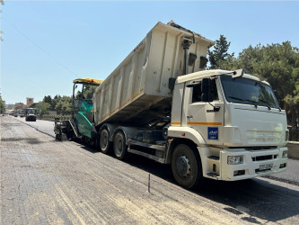 Nizami rayonunda yol infrastrukturunun yenilənməsi işləri davam etdirilir - 10.08.2026