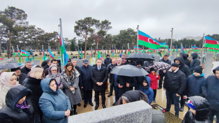 Vətən müharibəsi şəhidi mayor İlkin Rzayevin məzarı ziyarət edilib - 17.12.2023