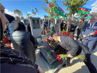 Zəfər Günündə II Fəxri Xiyabanda şəhidlərin məzarları ziyarət olunub - 08.11.2023