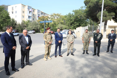 Vətən Müharibəsi Qəhrəmanı şəhid mayor Amid Heydərovun adını daşıyan küçənin ünvan lövhəsinin açılışı  - 28.09.2023