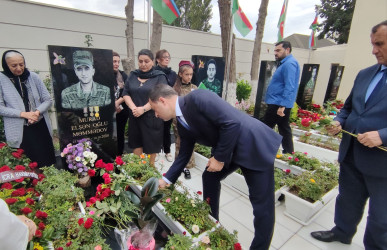 Vətən müharibəsi şəhidi Məmmədov Murad Elşən oğlunun məzarının ziyarəti və ailəsi ilə görüş - 25.09.2023