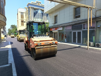 Nizami rayonunda yol infrastrukturunun yenilənməsi işləri davam etdirilir - 08.07.2026