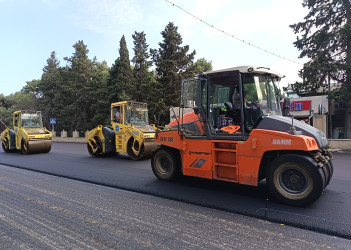 Nizami rayonunda yol infrastrukturunun yenilənməsi işləri davam etdirilir - 10.08.2026