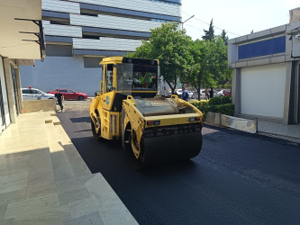 Nizami rayonunda yol infrastrukturunun yenilənməsi işləri davam etdirilir - 08.07.2026