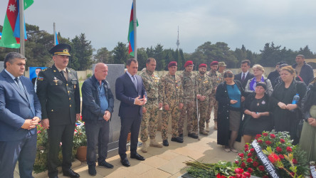 Vətən müharibəsi şəhidi Vüqar Cəfərovun ildönümü ilə əlaqədar məzarı ziyarət edilib - 05.10.2023