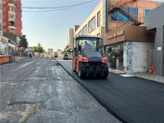 Nizami rayonunda yol infrastrukturunun yenilənməsi işləri davam etdirilir - 10.08.2026