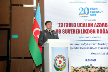 Nizami rayonunda Dövlət Suverenliyi Günü münasibətilə konfrans keçirilib - 18.09.2026