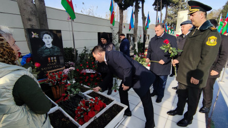 Vətən müharibəsi şəhidi Anar Saleh oğlu Qumaşovun məzarı ziyarət edilib - 04.12.2023