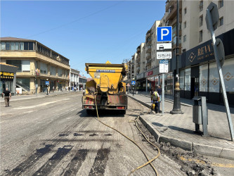 Nizami rayonunda yol infrastrukturunun yenilənməsi işləri davam etdirilir - 10.08.2026