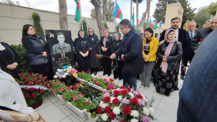 Vətən müharibəsi şəhidi Elsevər Əhədzadənin məzarını ziyarət - 25.10.2024