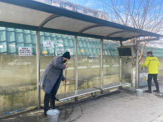 Nizami rayonunda qarlı hava şəraitindən sonra iməcilik təşkil edilib - 03.03.2025