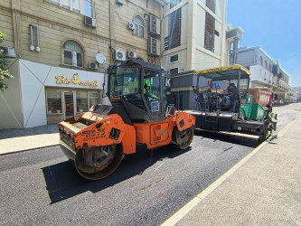 Nizami rayonunda yol infrastrukturunun yenilənməsi işləri davam etdirilir - 08.07.2026