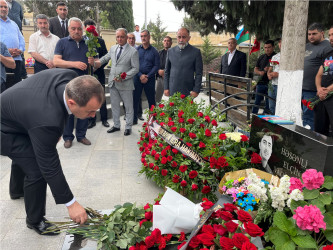 Vətən müharibəsi şəhidi Elçin Həsənlinin doğum günündə məzarı ziyarət edilib - 16.06.2025