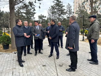 Rayon İcra Hakimiyyətinin başçısı Coşqun Cəbrayılov R.Rüstəmov küçəsi 72a ünvanına baxış keçirib - 17-12-2025
