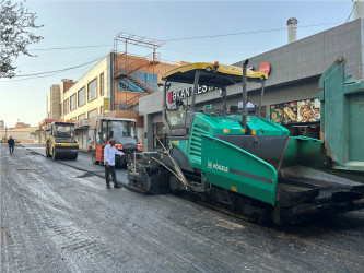Nizami rayonunda yol infrastrukturunun yenilənməsi işləri davam etdirilir - 10.08.2026