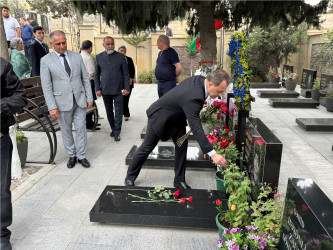Vətən müharibəsi şəhidi Elçin Həsənlinin doğum günündə məzarı ziyarət edilib - 16.06.2025