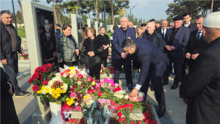 Vətən müharibəsi şəhidləri leytenant Kənan Süleymanlı, leytenant Teymur Məcidzadə və Əsəd Əsədlinin məzarları ziyarət edilib - 09.11.2025