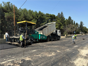 Nizami rayonunda yol infrastrukturunun yenilənməsi işləri davam etdirilir - 10.08.2026