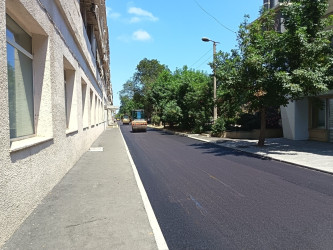 Nizami rayonunda yol infrastrukturunun yenilənməsi işləri davam etdirilir - 08.07.2026