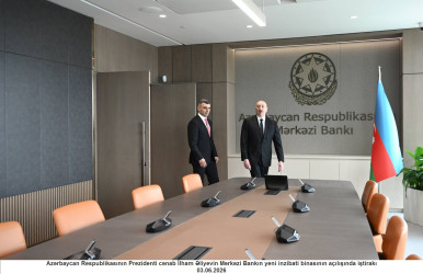 Azərbaycan Respublikasının Prezidenti cənab  İlham Əliyev Mərkəzi Bankın yeni binasının açılışında iştirak edib - 03.06.2026