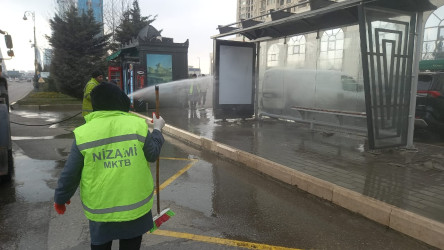 Nizami rayonunda qarlı hava şəraitindən sonra iməcilik təşkil edilib - 03.03.2025