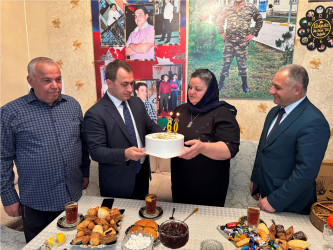 Vətən müharibəsi şəhidi Abasov Elvin Səxavət oğlunun ailəsi ziyarət edilib - 05.04.2025