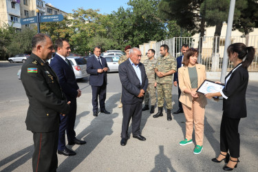 Vətən Müharibəsi Qəhrəmanı şəhid mayor Amid Heydərovun adını daşıyan küçənin ünvan lövhəsinin açılışı  - 28.09.2023