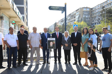 Azərbaycanın Milli Qəhrəmanı Elman Hüseynov adına küçənin açılışı  - 31.08.2023