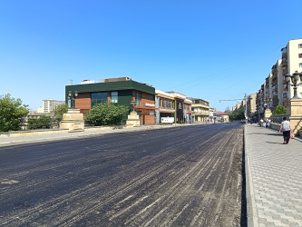 Nizami rayonunda yol infrastrukturunun yenilənməsi işləri davam etdirilir - 10.08.2026