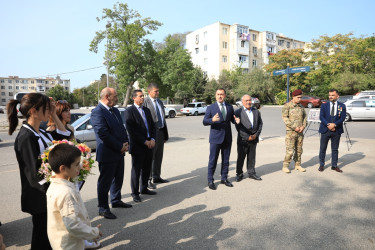 Vətən Müharibəsi Qəhrəmanı şəhid mayor Amid Heydərovun adını daşıyan küçənin ünvan lövhəsinin açılışı  - 28.09.2023