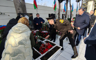 Vətən müharibəsi şəhidi Anar Saleh oğlu Qumaşovun məzarı ziyarət edilib - 04.12.2023