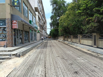 Nizami rayonunda yol infrastrukturunun yenilənməsi işləri davam etdirilir - 08.07.2026