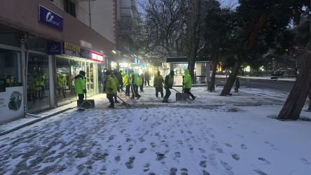 Nizami rayonunda qarın təmizlənməsi ilə bağlı tədbirlər davam etdirilir - 01.03.2025