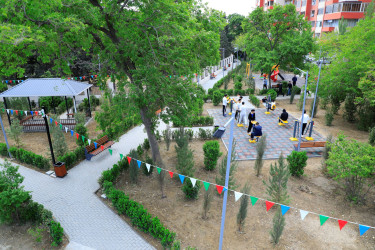 Nəsimi küçəsi 32a ünvanındakı park abadlaşdırılaraq sakinlərin istifadəsinə verilib - 04.05.2024