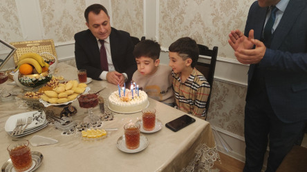 Vətən Müharibəsi Qəhrəmanı şəhid mayor Amid Heydərovun ailəsi ziyarət olunub