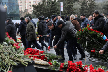 Nizami rayon ictimaiyyəti "Ana harayı” abidəsini ziyarət edib - 26.02.2025