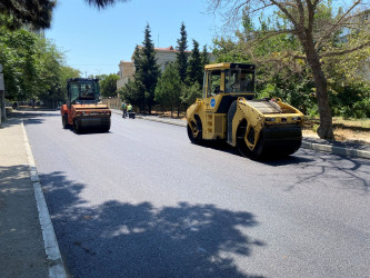 Nizami rayonunda yol infrastrukturunun yaxşılaşdırılması istiqamətində işlər davam etdirilir - 21-07-2026