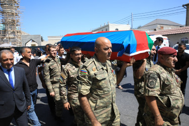 Birinci Qarabağ müharibəsində şəhid olmuş hərbi qulluqçu Abbasov Məhərrəm Abbas oğlunun dəfn mərasimi - 23.08.2023