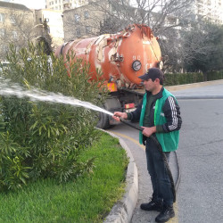 Nizami rayonunda abadlıq və yaşıllaşdırma işləri davam etdirilir - 08.04.2025
