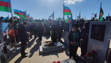 Zəfər Günündə II Fəxri Xiyabanda şəhidlərin məzarları ziyarət olunub - 08.11.2023