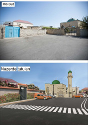 Nizami rayonu Keşlə qəsəbəsində Şah Abbas məscidinin əsaslı təmir işləri davam etdirilir - 08.06.2023